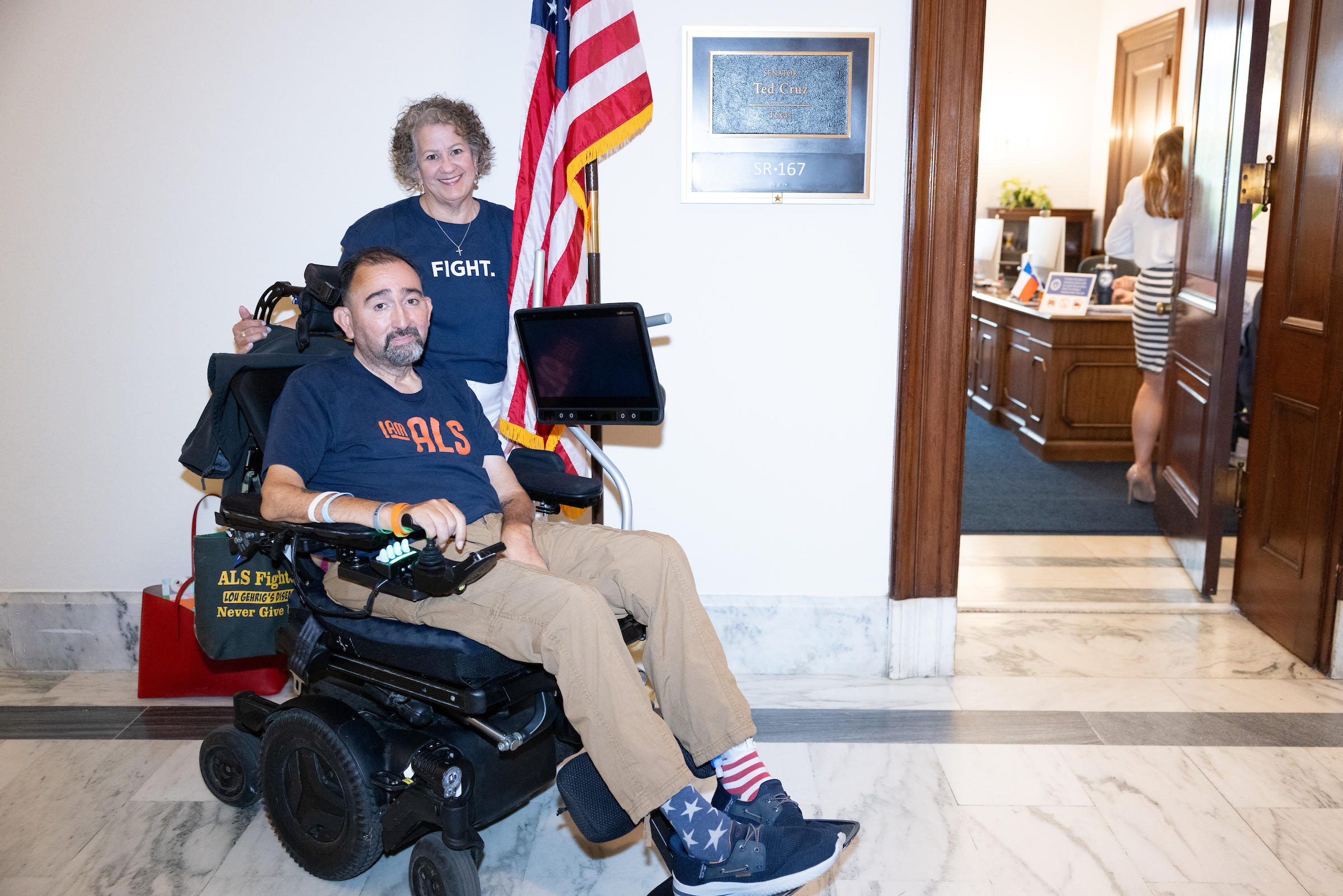 Juan Reyes with his wife, Meg